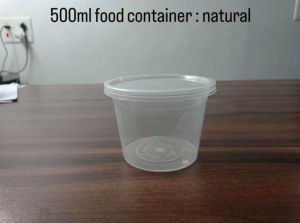 500 ml Transparent Reusable Plastic Food Container
