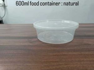 600 ml Transparent Reusable Plastic Food Container