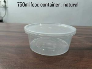 750 ml Transparent Reusable Plastic Food Container