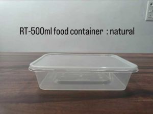 RT 500 ml Transparent Reusable Plastic Food Container