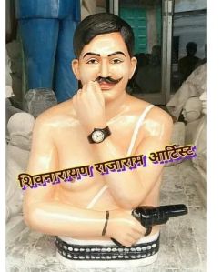 2.5 Feet Marble Chandrashekhar Azad Statue