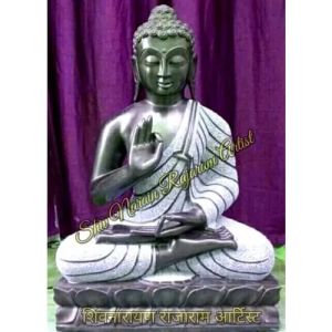 25 Inch Marble Buddha Statue