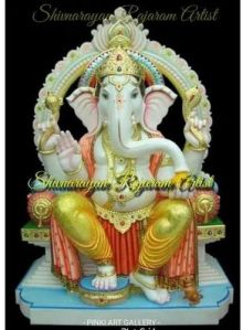 3.5 Feet Marble Ganesh Statue