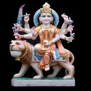 36 Inch Marble Durga Mata Statue