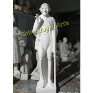 6 Feet Marble Mahatma Gandhi Statue