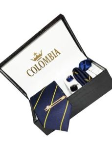 Blue Striped Necktie Set