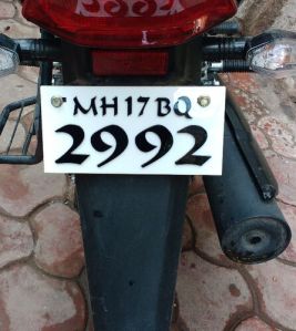 Acrylic Number Plate