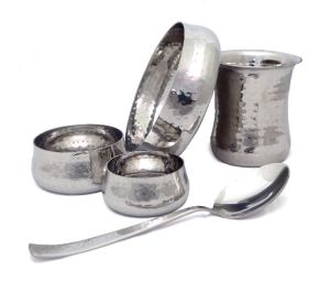 Steel Hammered Thali Set