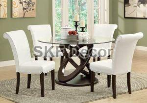 4 Seater Stylish Round Dining Table Set