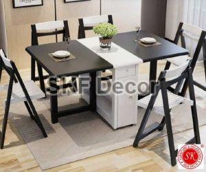 6 Seater Folding Dining Table Set