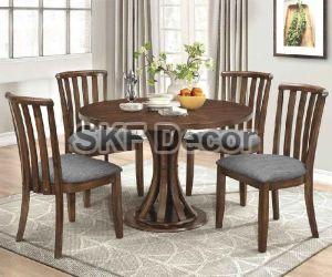 Round Wooden Dining Table Set