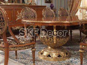 Royal Carved Dining Table Set