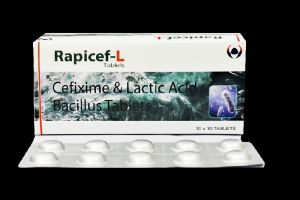 Cefixime & Lactic acid bacillus tab : Rapicef L Tablets