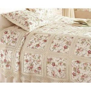 Printed Crochet Bedsheet