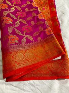 Red Dola Silk Saree