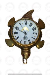 Brass Turtle Clock