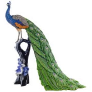 Crystal Peacock Figurine