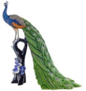 Crystal Peacock Figurine