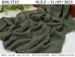 BM-2733 Heavy Crinkle Cotton Scarf