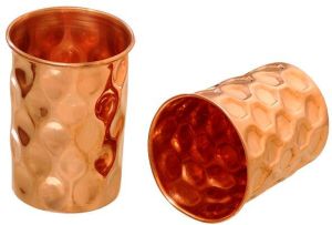 Copper Diamond Design Glass Set