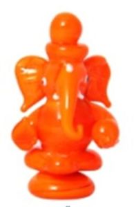 INS510005-Glass Red Opal Ganesha God Idol