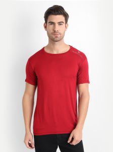 Bamboo Fabric Maroon T-shirt For Men