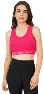 Bamboo Fabric Sports Bra Fuchsia Bold