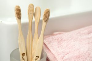 Bamboo Toothbrush With Plant Based Bristles Pack of 4
