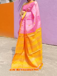 ready to wear pure assam handloom tussar nooni silk silkmarked saree