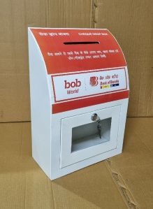 Bank of Baroda Metal cheque drop box