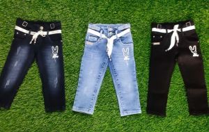 Girls 2 Button Jeans
