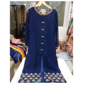 Georgette Blue Designer Suits