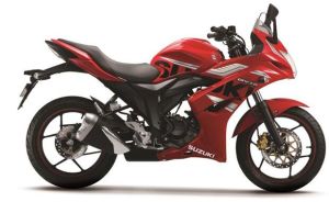 Gixxer Sf red motorcycle