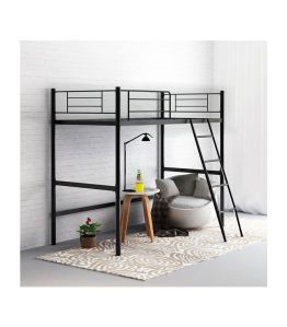 Twin Loft Bed with Foam Mattress