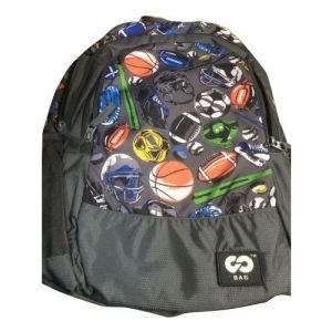 Printed Polyester College Backpack