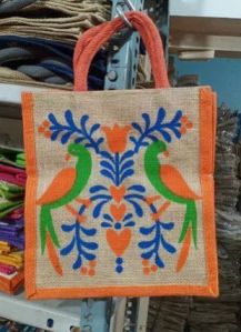 printed fancy jute carry bags