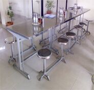 stainless steel canteen table