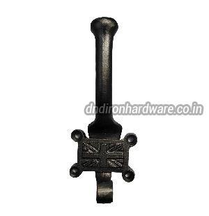 Lacquered  cast iron coat hook
