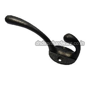 Lacquered cast iron simple coat hook