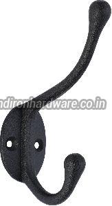 Black iron cast iron coat hook