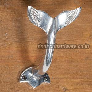 Cast Iron Chrome Finish Fish Shaped Coat Hook