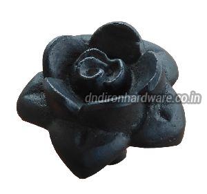 Cast Iron Matte Black Lotus Flower Shaped Cabinet knobs