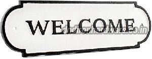 Cast Iron Welcome Sign Plate