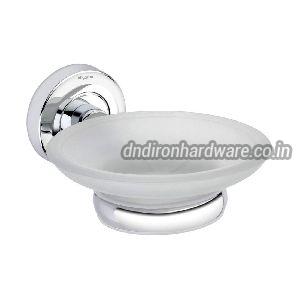 Frosted Glass Soap Dish and Holder
