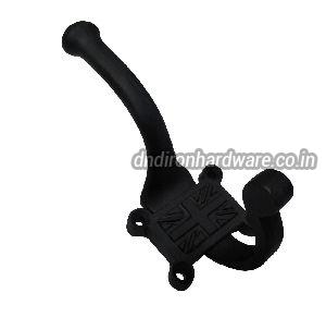 Matte Black Cast Iron Union Jack Coat Hook