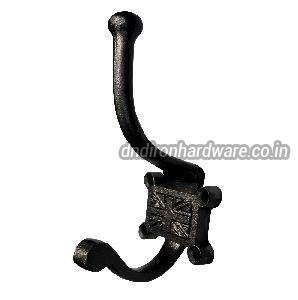 Lacquered  cast iron coat hook