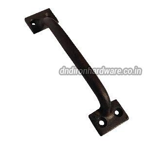 Matte lacquered cast iron door handle