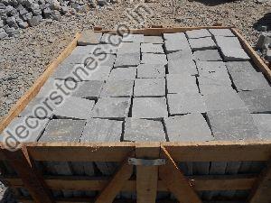 Kandla Grey Indian Sandstone Cobbles Pavers