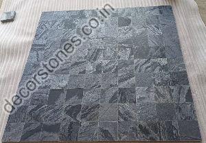 Honed and Brushed Silver Grey Quartzite Slate 100x100 mm Decorative Swimming Pool Floor Tiles
