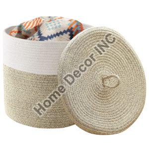 Rope Storage Basket with Lid